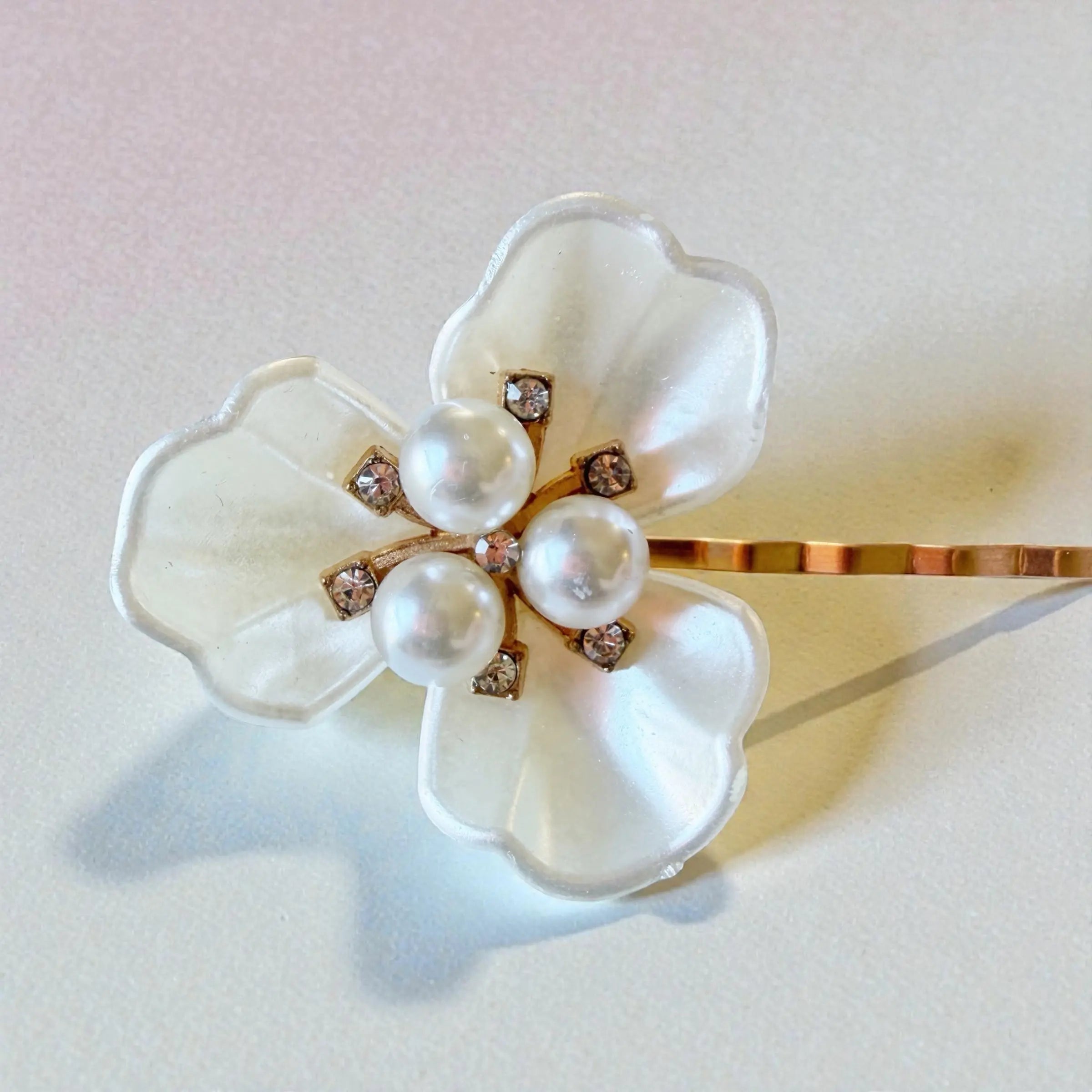 5D8C246D-CBE3-49D6-83AE-5DFA9746FB56 Pearl Bridal Hair Pins Set – Flower, Heart & Butterfly Bobby Pins - Image 3