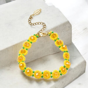 boho sunflower bracelet spring style