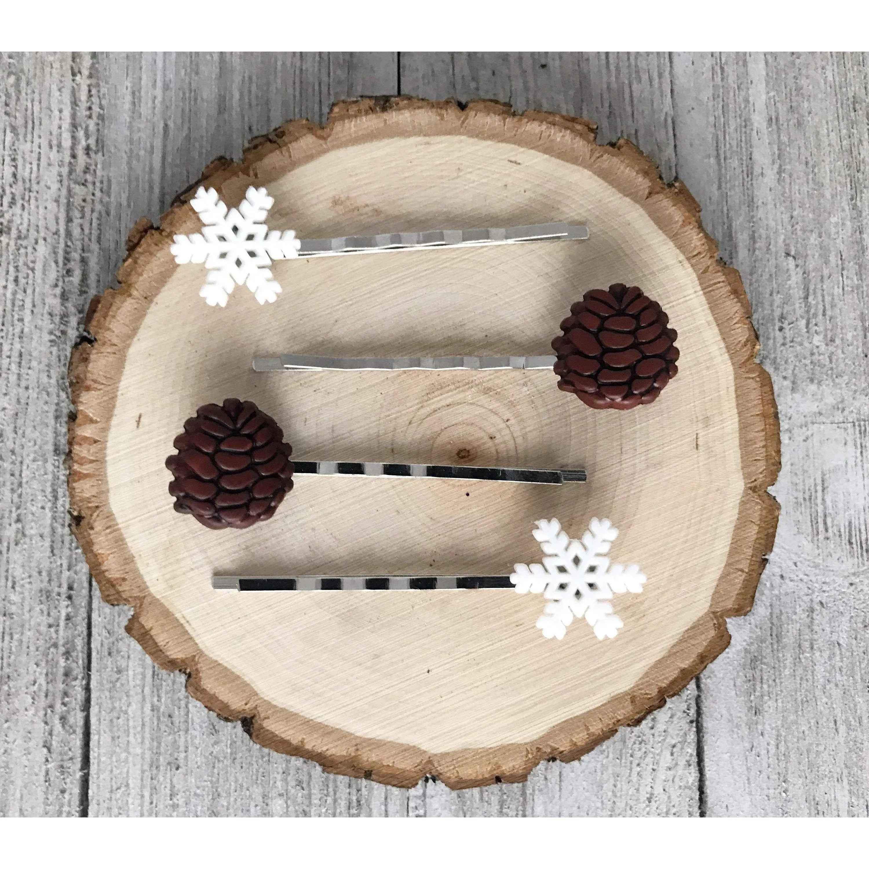 fall pinecone hair pins winter snowflake bobby pins 4 1 fall pinecone hair pins winter snowflake bobby pins 4 1