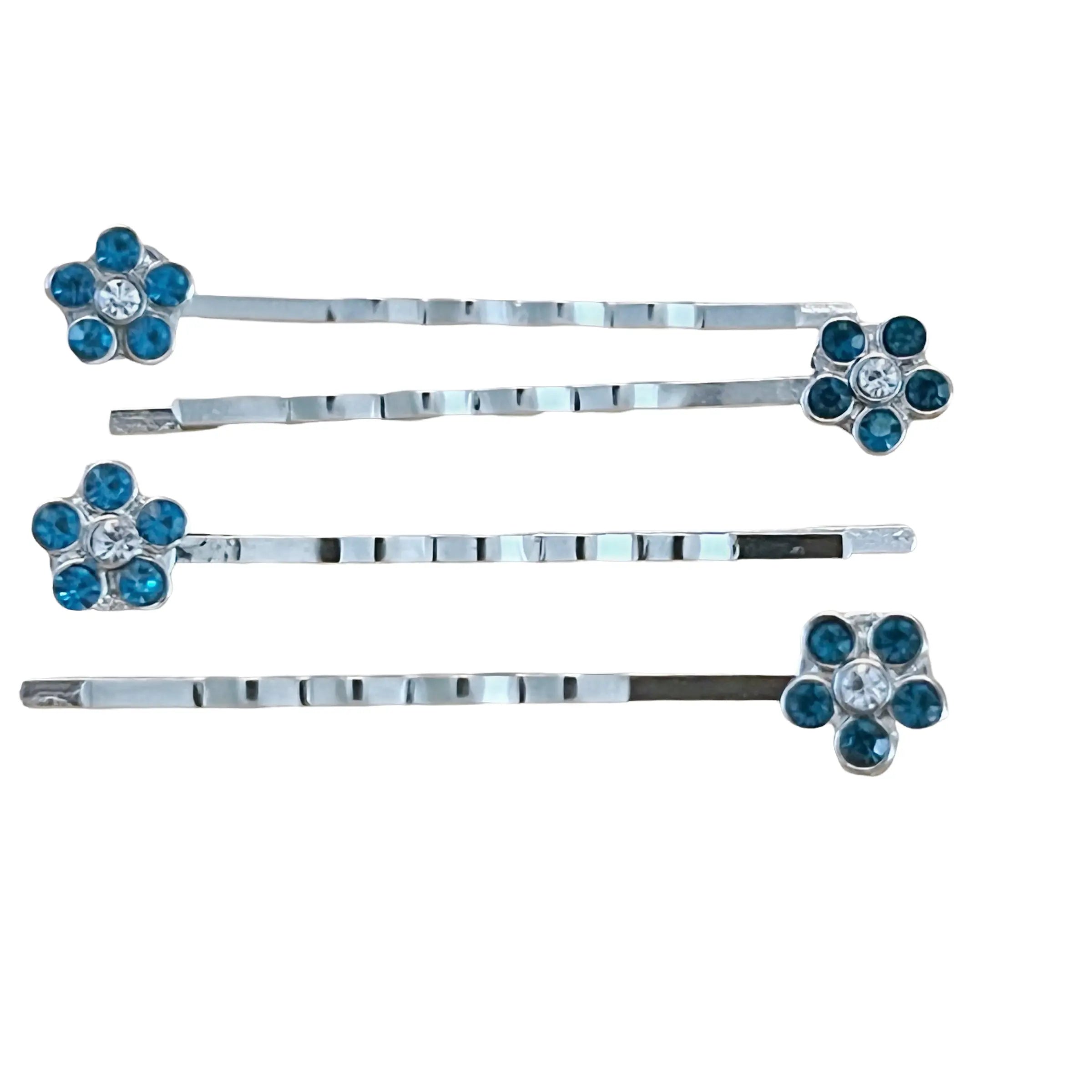 image_5a03a167-bebb-477e-8ddd-857831a74561 Blue Rhinestone Flower Hair Pins Set of 4 – Silver Bobby Pins - Image 8