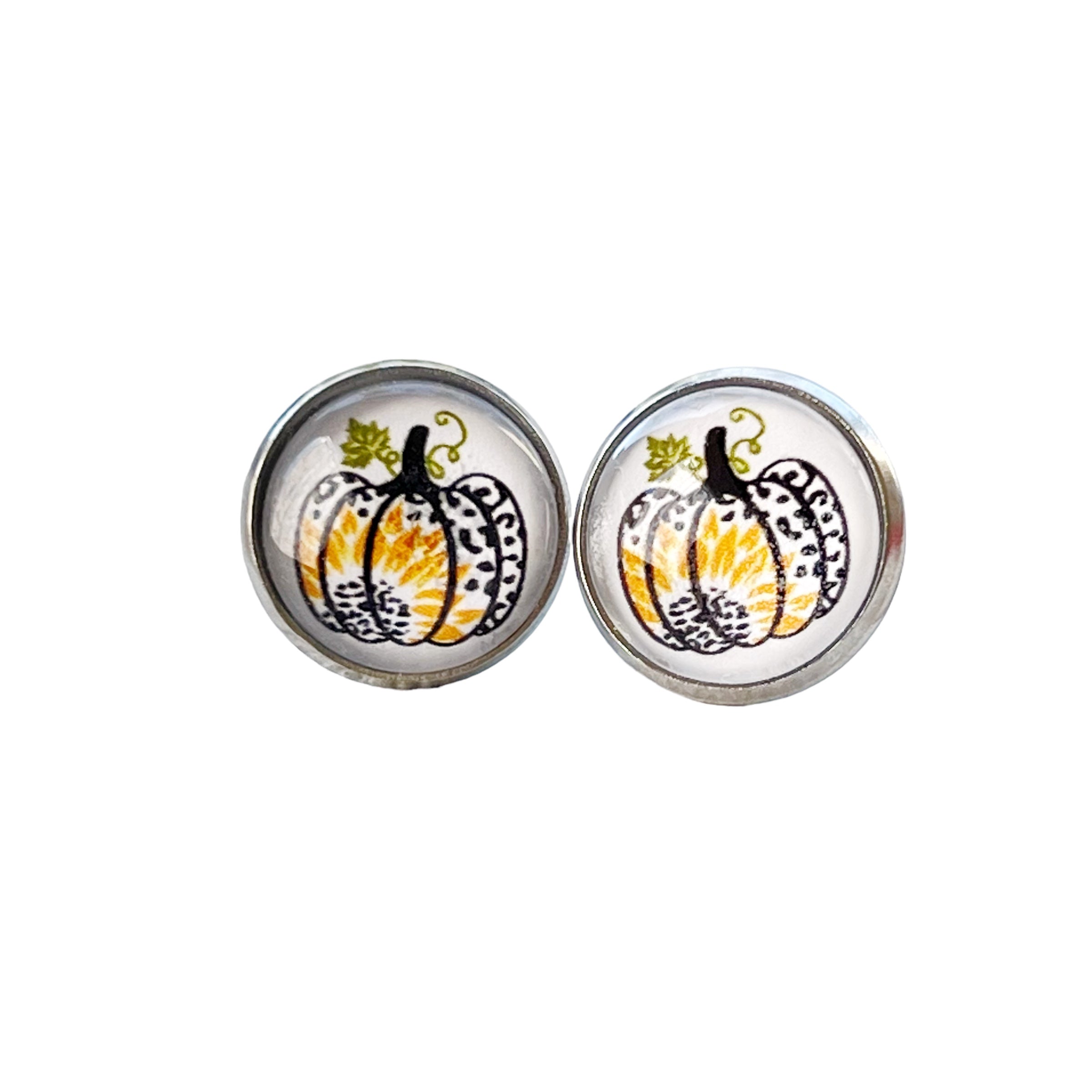 image_ab3dfe3b-6e71-4f3d-a22e-dcc420a435a2 Leopard Pumpkin Sunflower Stud Earrings – Fall Animal Print Jewelry - Image 12
