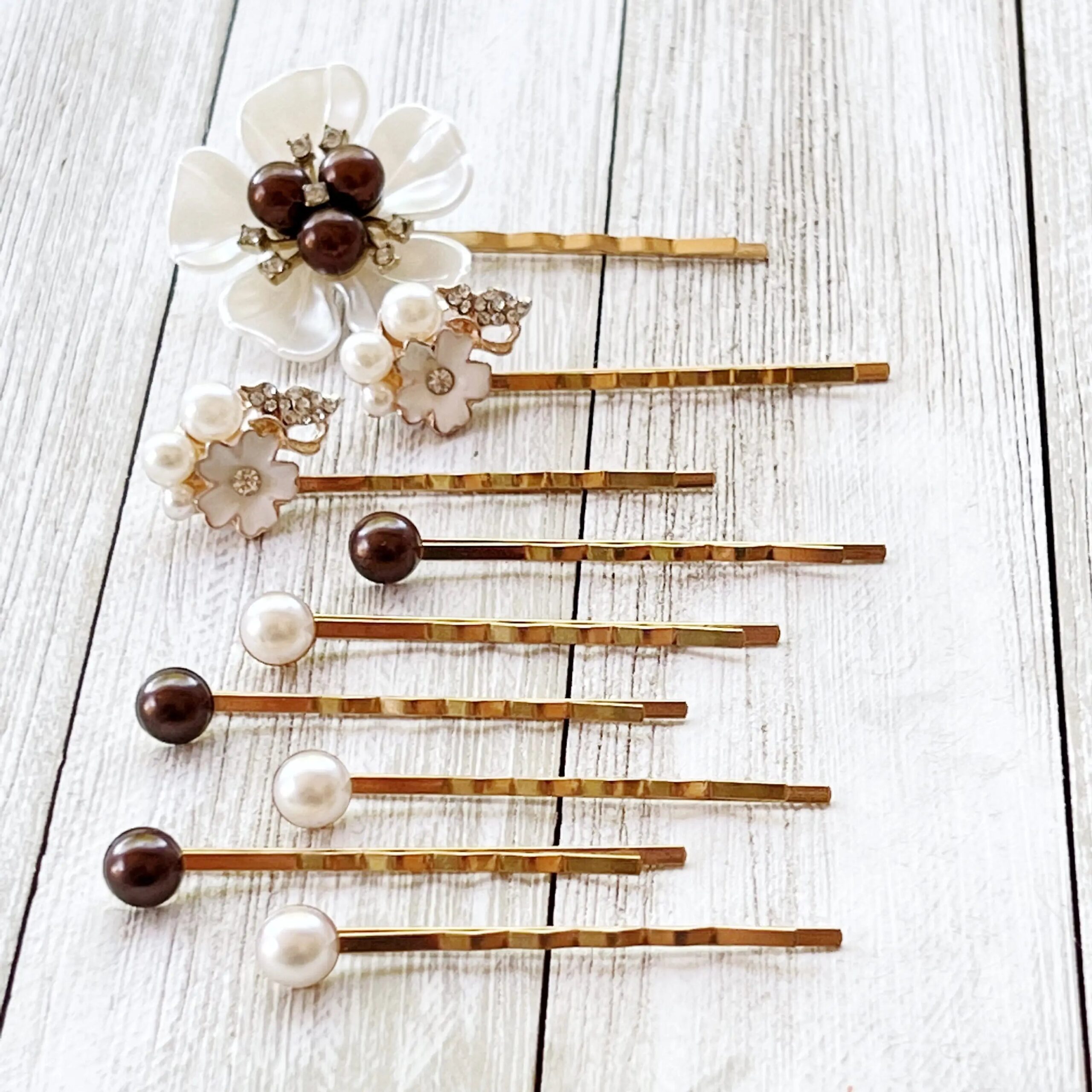 image_d4044139-49f0-406c-971d-1557d2732047 Pearl Bridal Hair Pins Set – Brown & Ivory Romantic Wedding Bobby Pins - Image 6