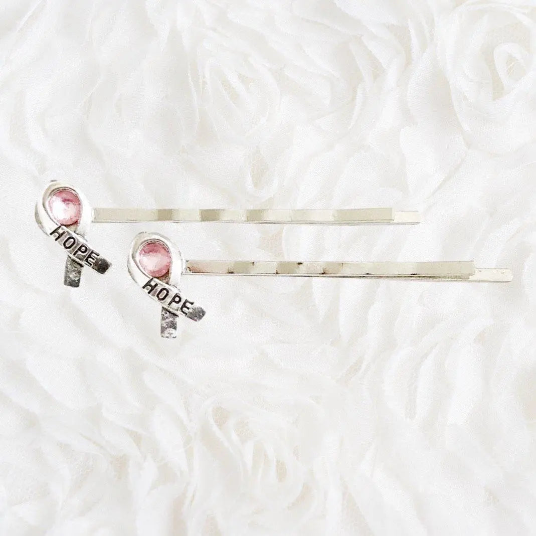 pink hope breast cancer awareness hair pins 2 pink hope breast cancer awareness hair pins 2