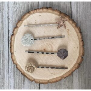 sea shell beach starfish sand dollar hair pins