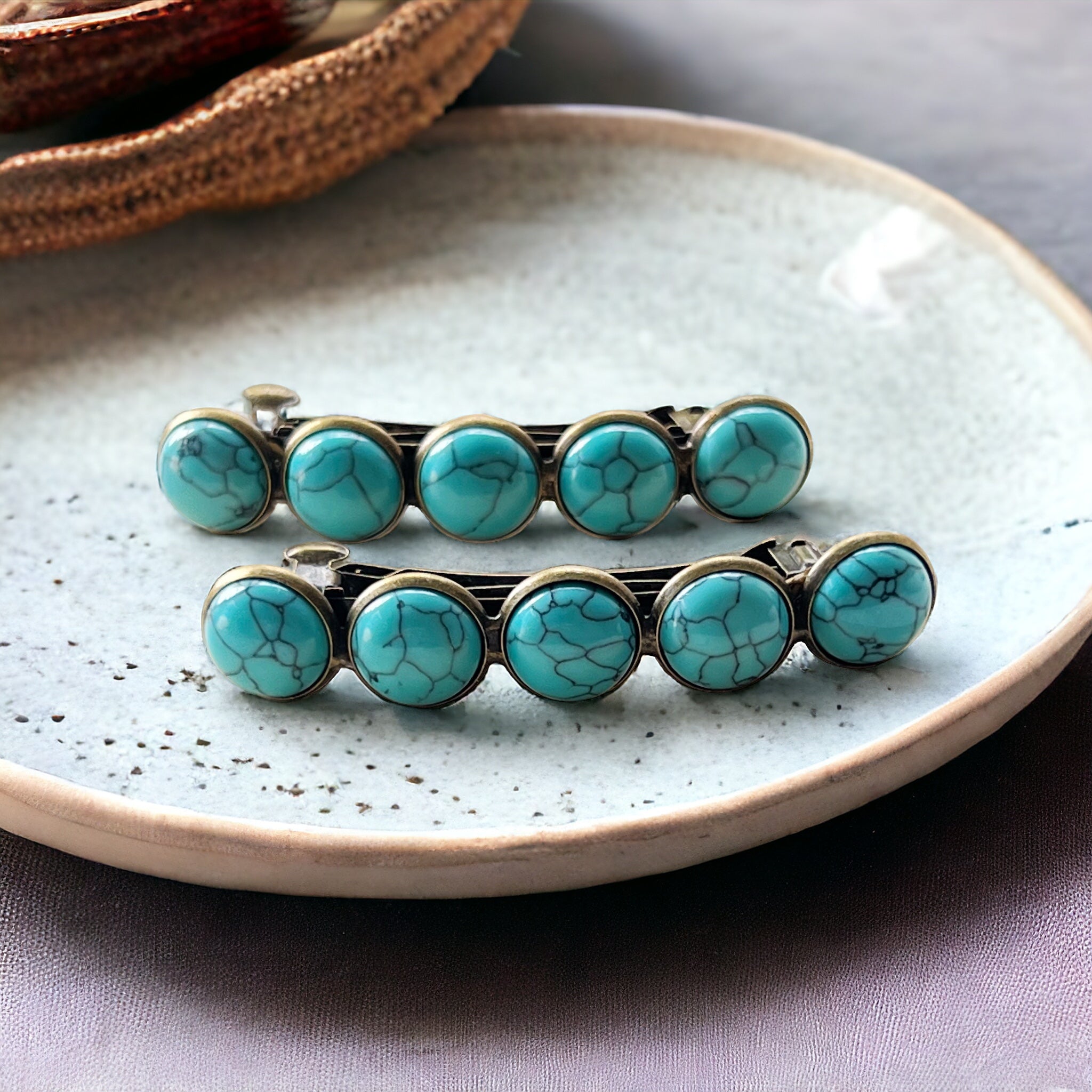 turquoise hair barrettes set turquoise hair barrettes set