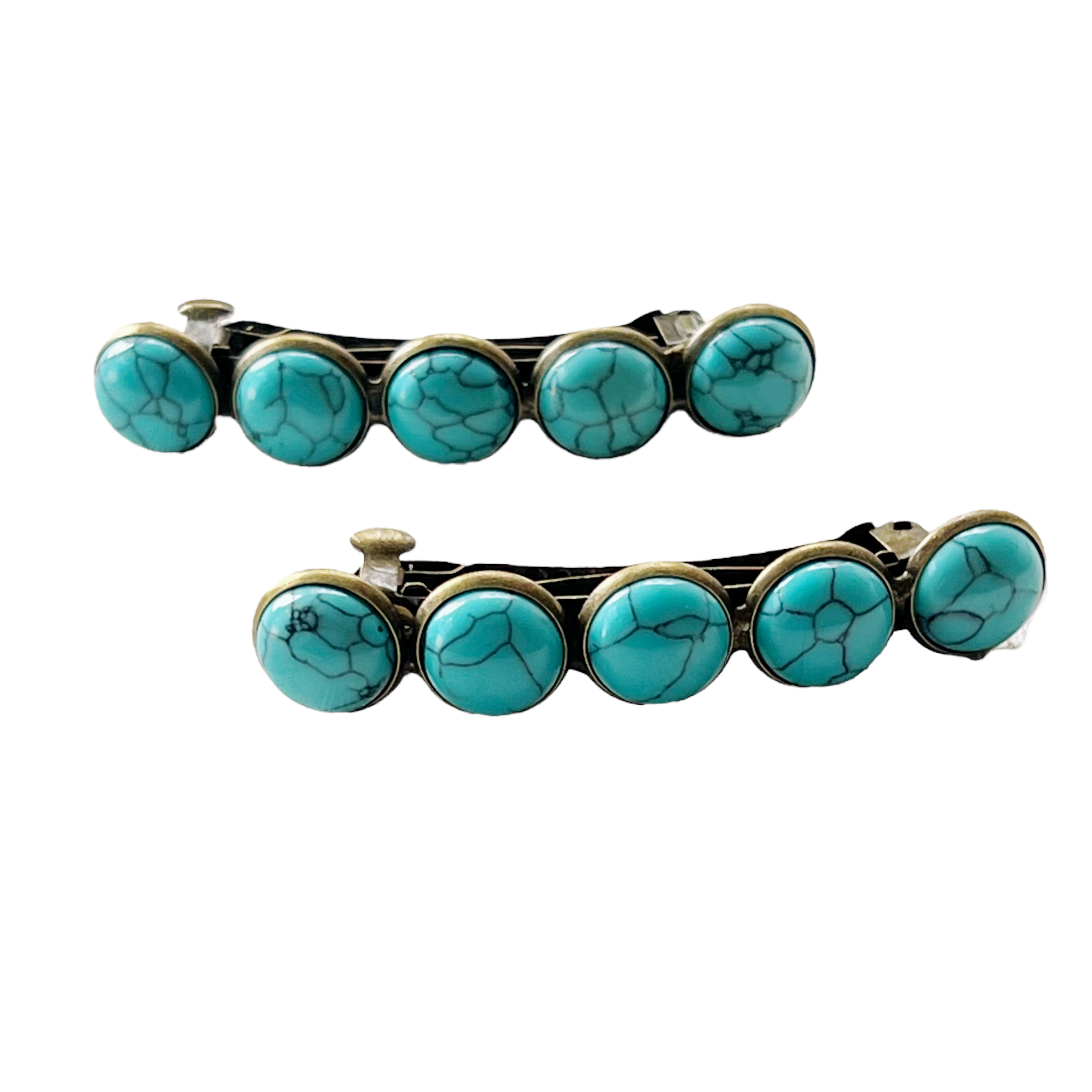 turquoise hair barrettes white background turquoise hair barrettes white background